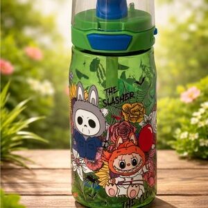 Labubu inspired spooky Character kids Water Bottle.
